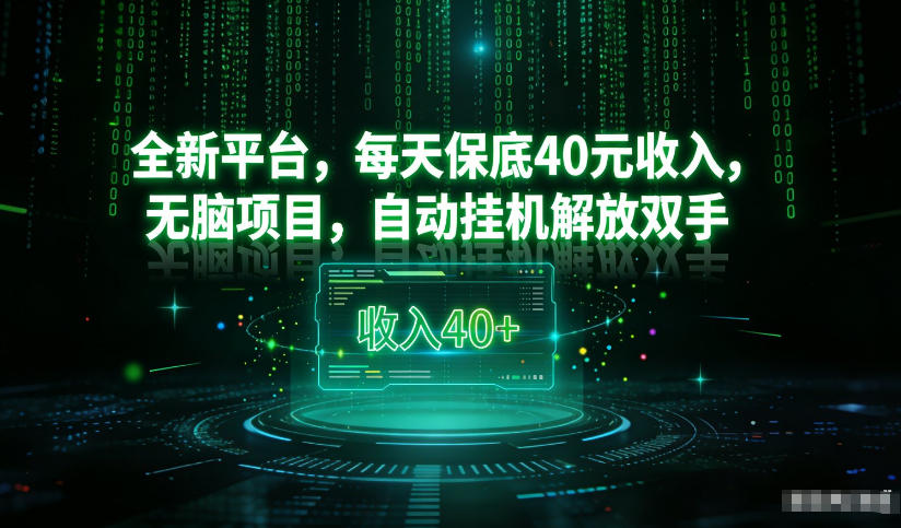 最新看广平台，每天保底30-4米，无脑项目，自动挂G解放双手【揭秘】-heixxmi
