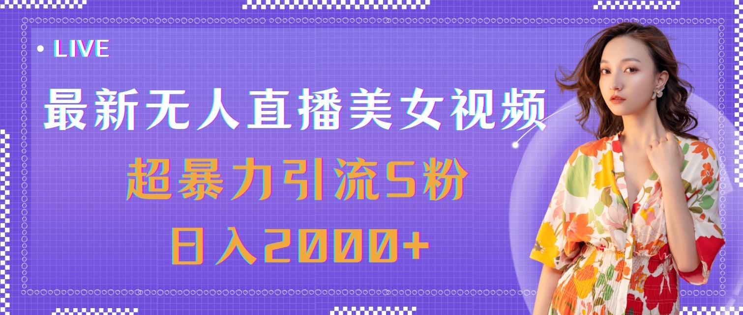 最新无人直播美女视频，超暴力引流S粉日入2000+-heixxmi