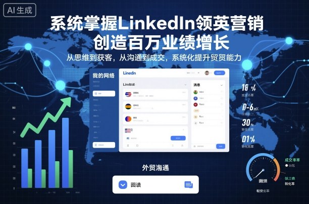 系统掌握LinkedIn领英营销，创造百万业绩增长，从思维到获客，从沟通到成交，系统化提升外贸能力-heixxmi