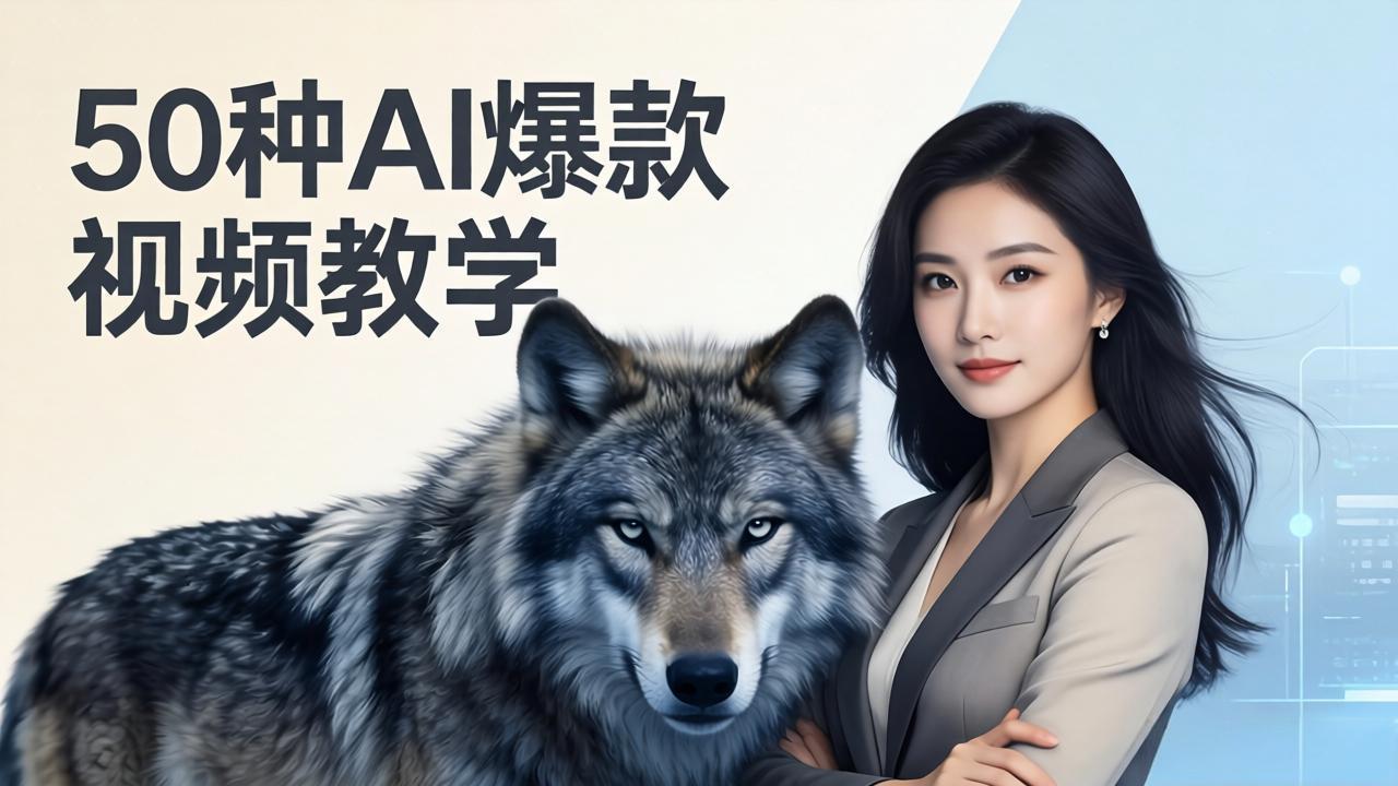 50种AI爆款视频教学：影视级古诗词+治愈萌宠+山海经蛟龙，高阶宝典商业落地-heixxmi