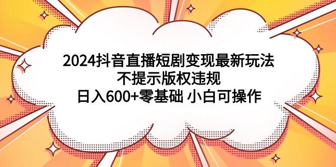 (9305期)2024抖音直播短剧变现最新玩法，不提示版权违规 日入600+零基础 小白可操作-heixxmi