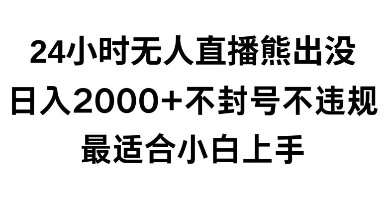 快手24小时无人直播熊出没，不封直播间，不违规，日入2000+，最适合小白上手，保姆式教学【揭秘】-heixxmi