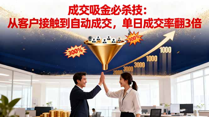 吸金成交营销必杀技：从客户接触到自动成交，单日成交率翻3倍-heixxmi