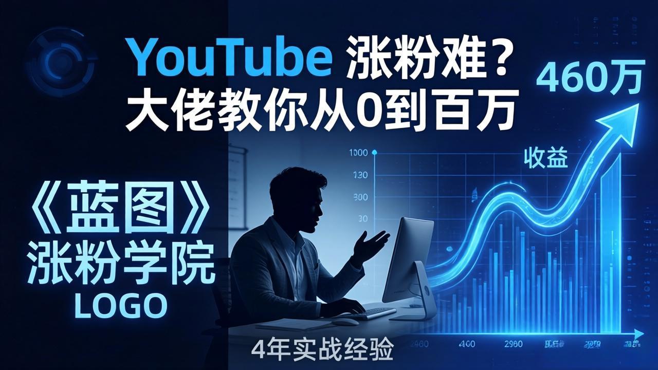 YouTube 涨粉难？《蓝图涨粉学院》：4 年赚 460 万的大佬教策略，从0到百万有路径！-heixxmi