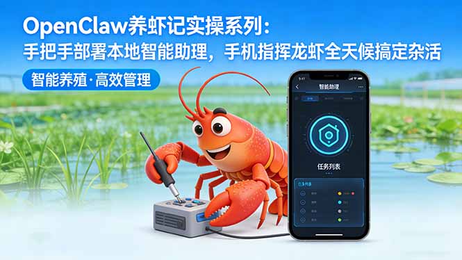 OpenClaw养虾记实操系列-更新：手把手部署本地智能助理，手机指挥龙虾全天候搞定杂活-heixxmi