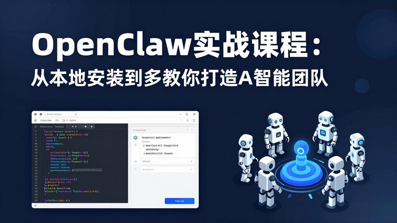 OpenClaw实战课程：从本地安装到多Agent协同，手把手教你打造AI智能团队-heixxmi