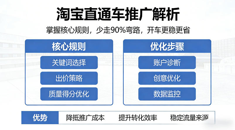 淘宝直通车推广解析，掌握核心规则，少走90%弯路，开车更稳更省-heixxmi