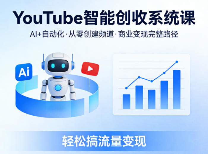 YouTube智能创收系统课，AI+自动化，从零创建YouTube频道并实现商业变现的完整路径，轻松搞流量变现-heixxmi