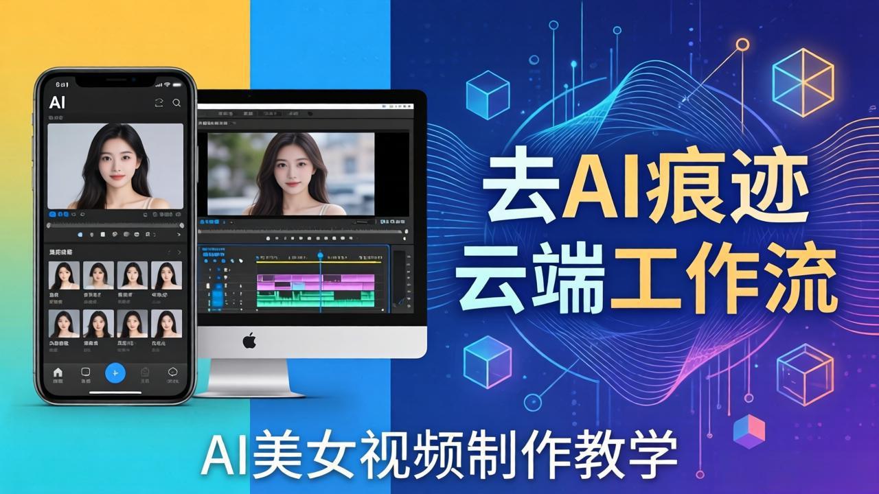 AI美女视频制作教学：去AI痕迹，云端工作流出图，手机电脑均可，不需要配置-heixxmi
