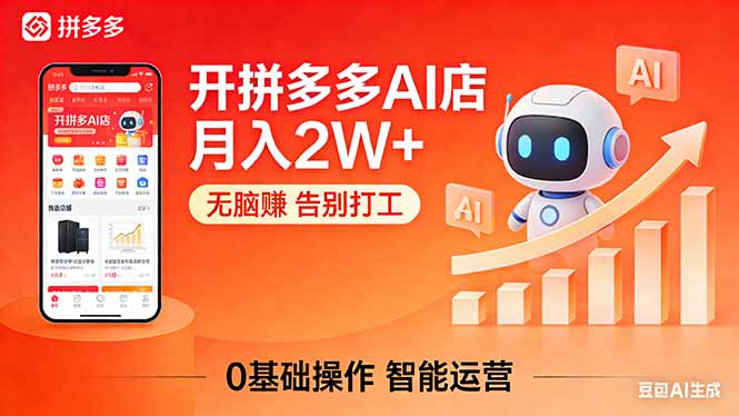 开一家拼多多AI店，月入2W+，无脑赚，告别打工，附SOP手册-heixxmi