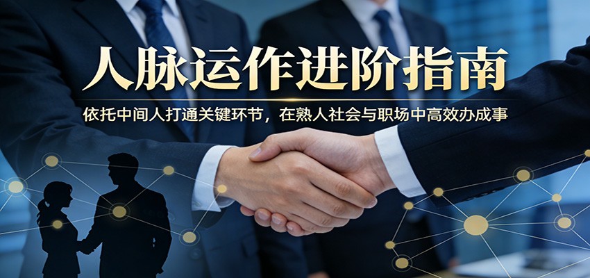 付费文章：人脉运作进阶指南，依托中间人打通关键环节，在熟人社会与职场中高效办成事-heixxmi