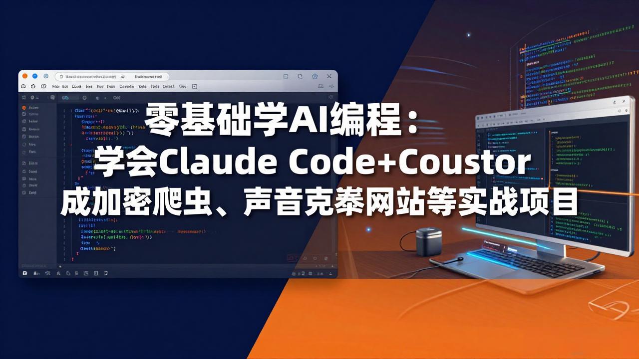零基础学AI编程：学会Claude Code+Cursor完成加密爬虫、声音克隆网站等实战项目-heixxmi