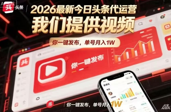 今日头条躺賺模式，你9我1，操作简单，一键发布，单机日入数百，长期合作【揭秘】-heixxmi
