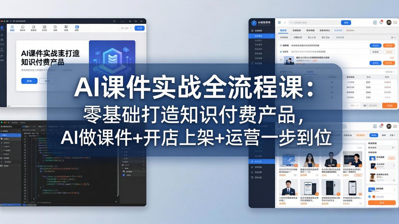 AI课件实战全流程课：零基础打造知识付费产品，AI做课件+开店上架+运营一步到位-heixxmi