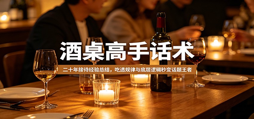 酒桌高手话术：二十年接待经验总结，吃透规律与底层逻辑秒变话题王者-heixxmi