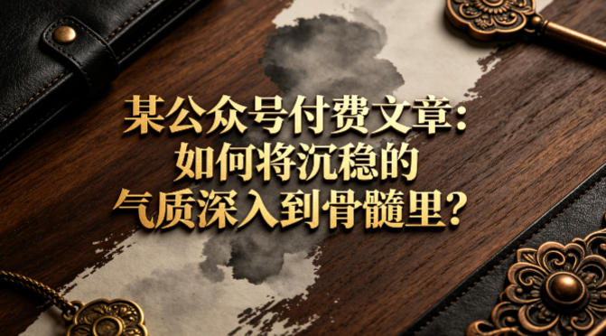某公众号付费文章：如何将沉稳的气质深入到骨髓里？-heixxmi