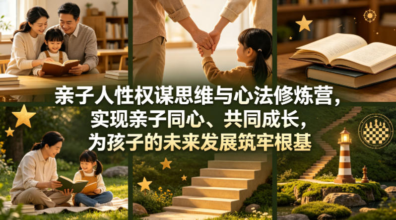 亲子人性权谋思维与心法修炼营，实现亲子同心、共同成长，为孩子的未来发展筑牢根基【音频】-heixxmi