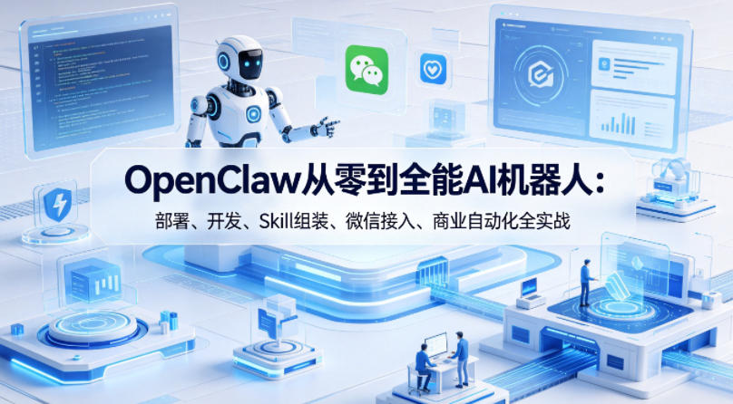 OpenClaw从零到全能AI机器人：部署、开发、Skill组装、微信接入、商业自动化全实战-heixxmi