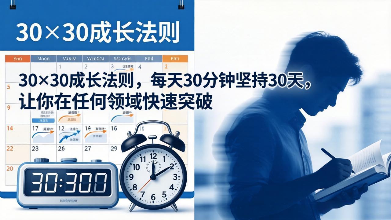 付费文章：30×30成长法则，每天30分钟坚持30天，让你在任何领域快速突破-heixxmi