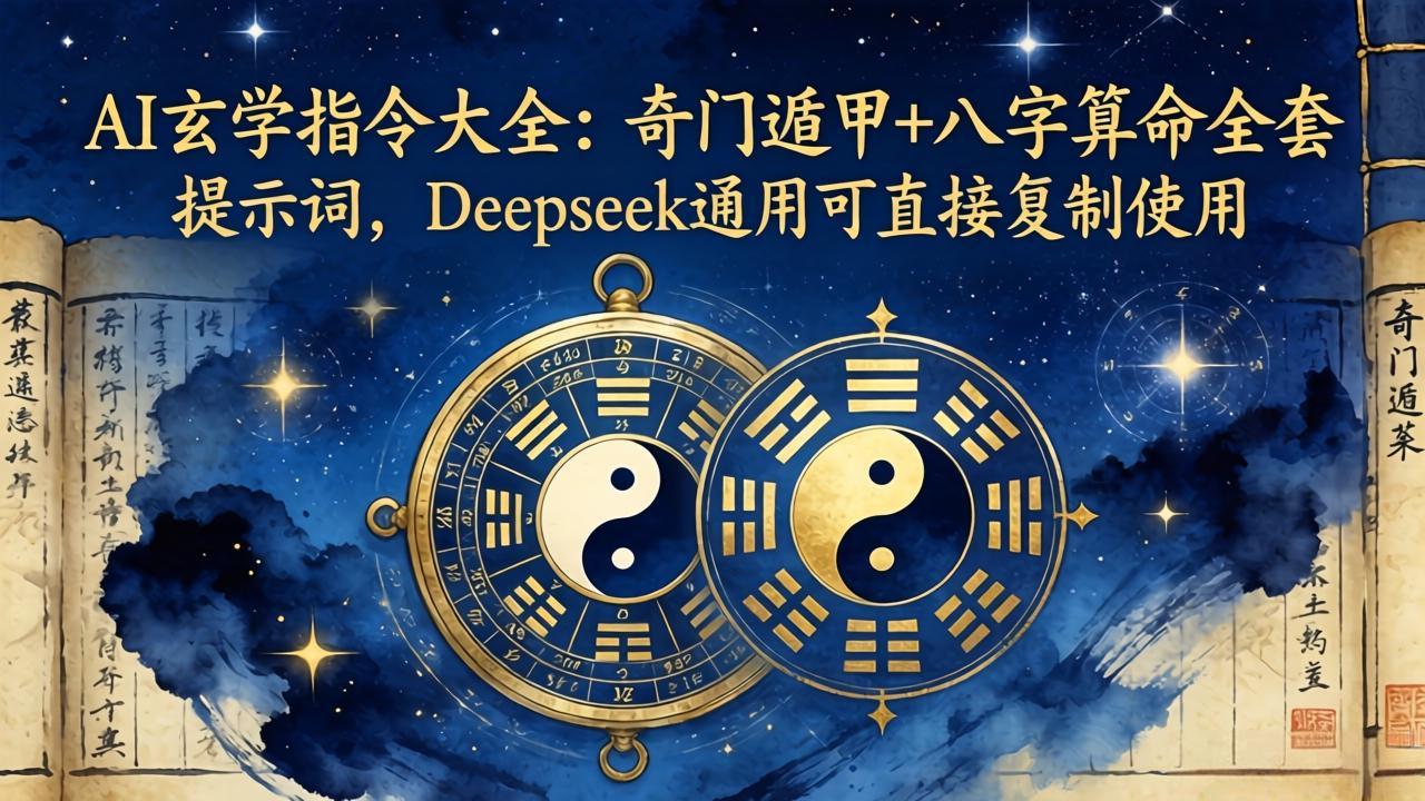 AI玄学指令大全：奇门遁甲+八字算命全套提示词，Deepseek通用可直接复制使用-heixxmi