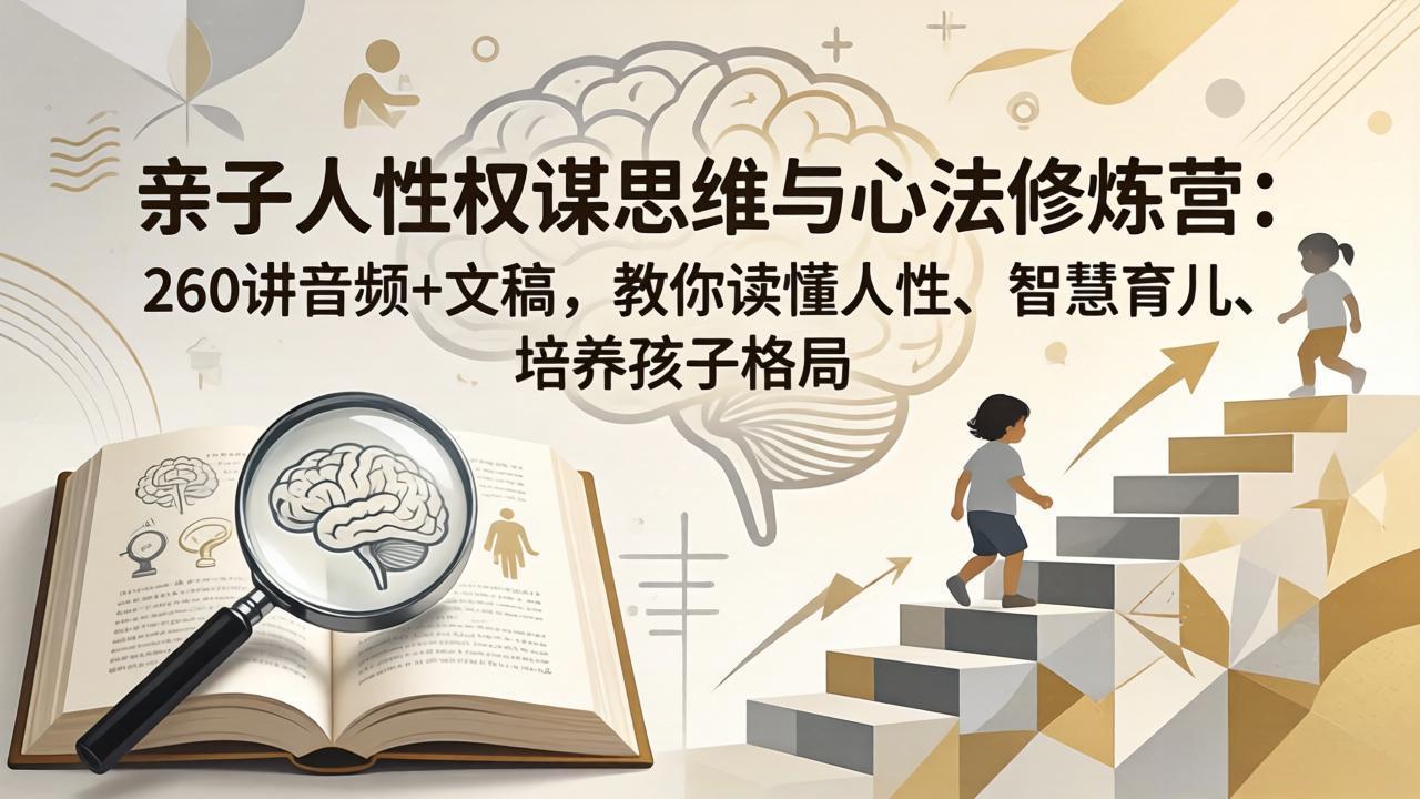 亲子人性权谋思维与心法修炼营：260讲音频+文稿，教你读懂人性、智慧育儿、培养孩子格局-heixxmi