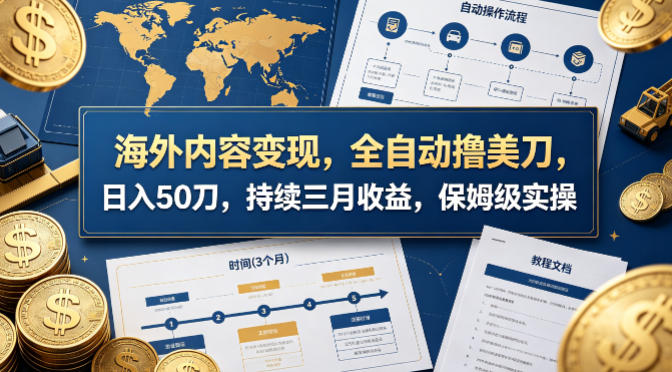海外内容变现，全自动撸美刀，日入50刀，持续三月收益，保姆级实操【揭秘】-heixxmi