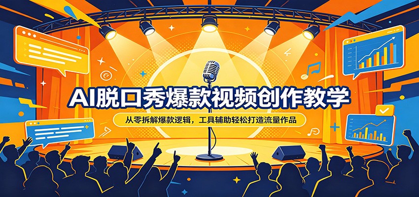 AI脱口秀爆款视频创作教学：从零拆解爆款逻辑，工具辅助轻松打造流量作品-heixxmi