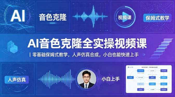 AI音色克隆全实操视频课｜零基础保姆式教学，人声仿真合成，小白也能快速上手-heixxmi