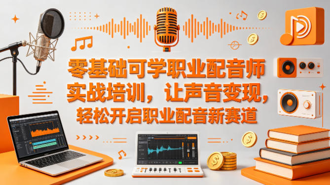 零基础可学职业配音师实战培训，让声音变现，轻松开启职业配音新赛道-heixxmi