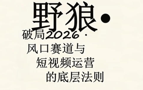 野狼团队·多平台实操运营课，覆盖AI口播、服装、好物、漫剪等热门玩法(更新4月)-heixxmi