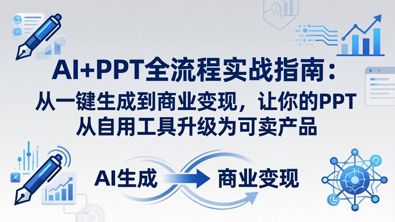 AI+PPT全流程实战指南-更新4月21：从一键生成到商业变现，让你的PPT从自用工具升级为可卖产品-heixxmi