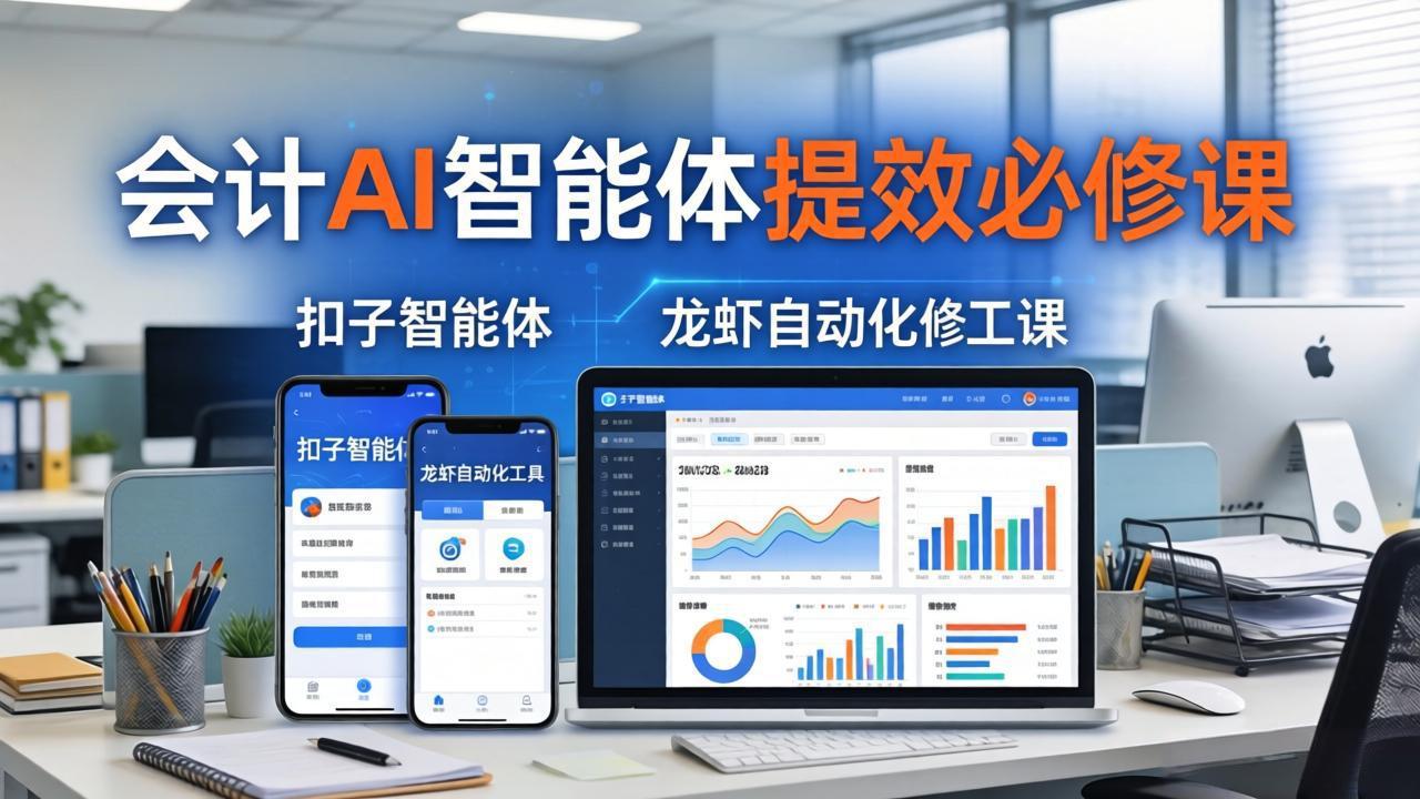 财务会计AI智能体提效必修课：扣子智能体+龙虾自动化+报表分析，一站式提升财务工作效率-heixxmi
