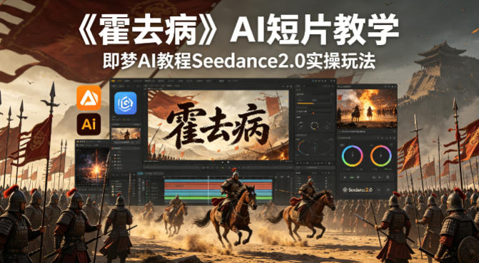 《霍去病》AI短片教学，即梦AI教程Seedance2.0实操玩法-heixxmi