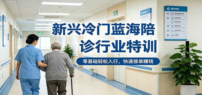 新兴冷门蓝海陪诊行业特训，零基础轻松入行，快速接单赚钱-heixxmi