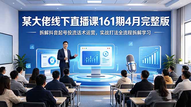 某大佬线下直播课161期4月完整版，拆解抖音起号投流话术运营，实战打法全流程拆解学习-heixxmi