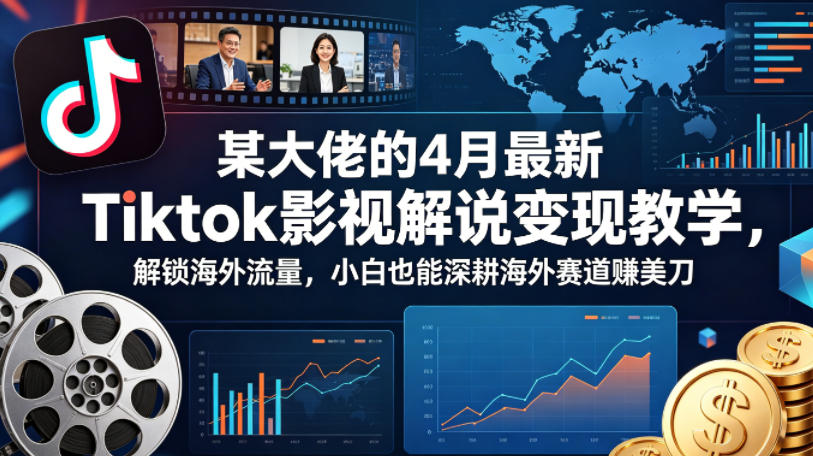 某大佬的4月最新Tiktok影视解说变现教学，解锁海外流量，小白也能深耕海外赛道賺美刀-heixxmi