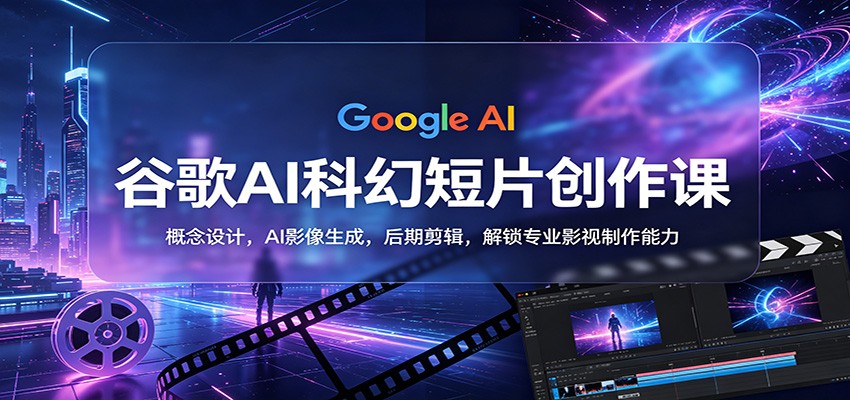 谷歌AI科幻短片创作课：概念设计，AI影像生成，后期剪辑，解锁专业影视制作能力-heixxmi