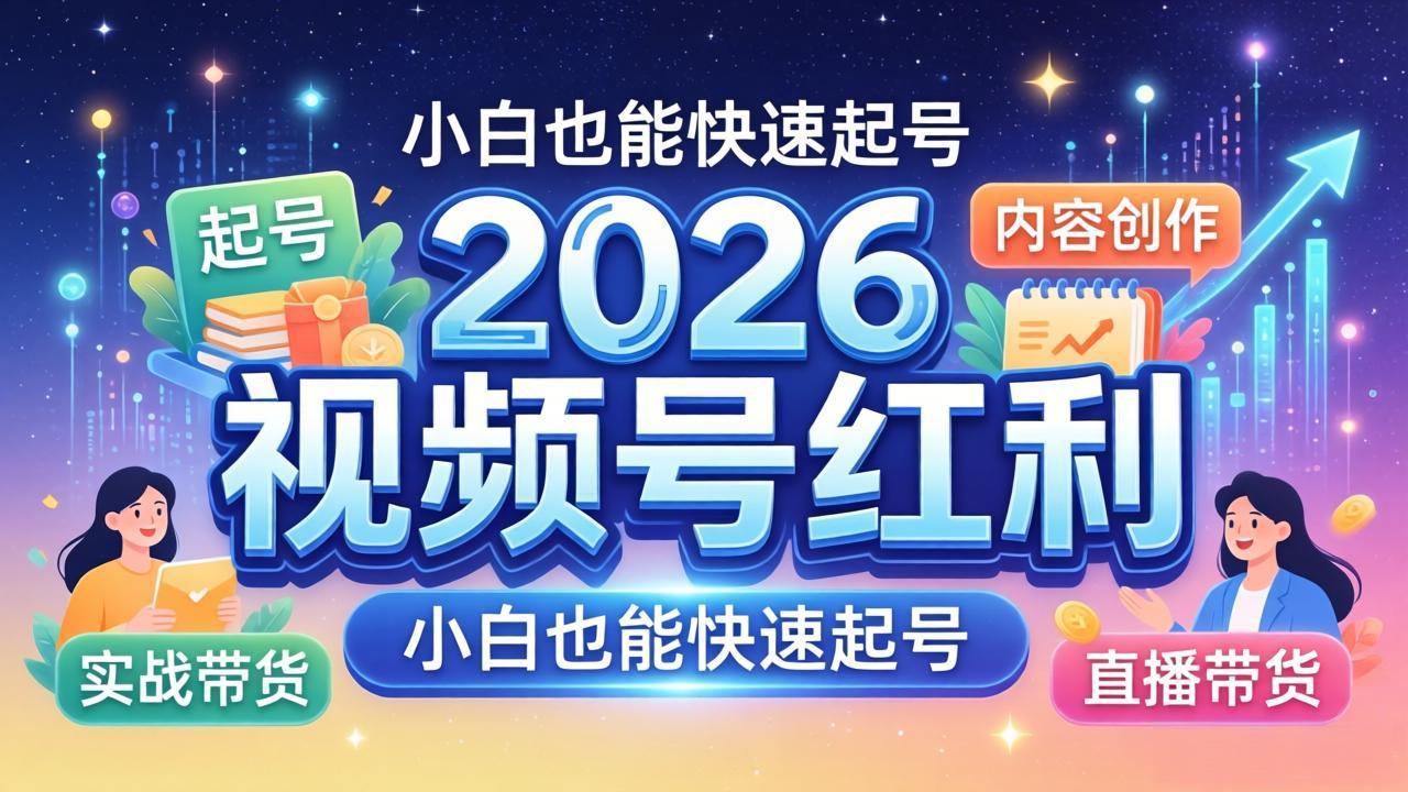 2026视频号红利实战营，大佬亲授起号、内容、直播、IP、投流、私域、矩阵全套落地打法-heixxmi
