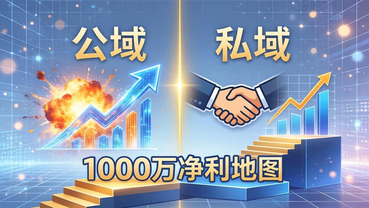 公域玩命出爆款，私域悄悄做成交：这套AI内训课，2026给你打通1000万净利的地图-heixxmi