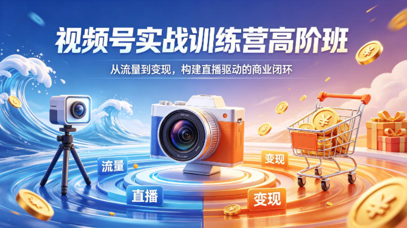 视频号实战训练营高阶班，从流量到变现，构建直播驱动的商业闭环(26年4月)-heixxmi