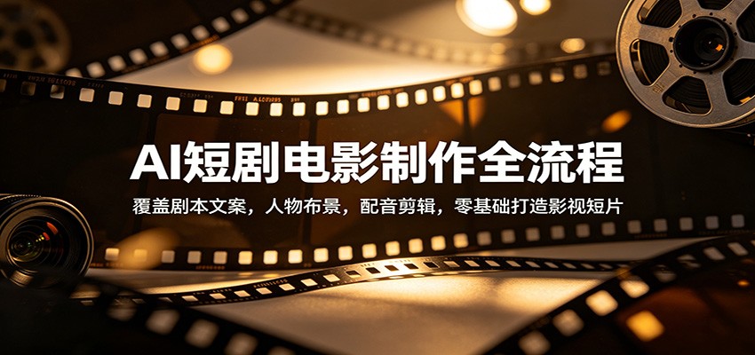 AI短剧电影制作全流程：覆盖剧本文案，人物布景，配音剪辑，零基础打造影视短片-heixxmi
