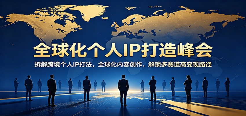 全球化个人IP打造峰会：拆解跨境个人IP打法，全球化内容创作，解锁多赛道高变现路径-heixxmi