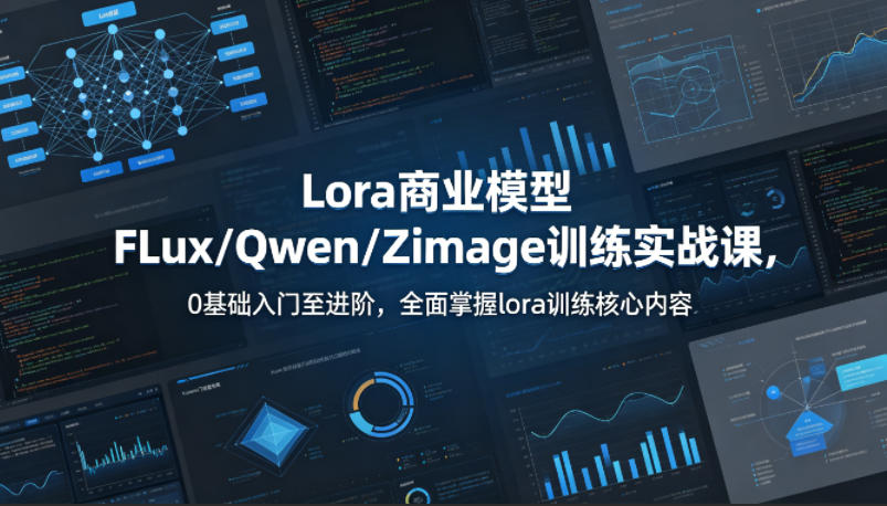 系统性学习Lora商业模型FLux／Qwen／Zimage训练实战课，0基础入门至进阶，全面掌握lora训练核心内容-heixxmi