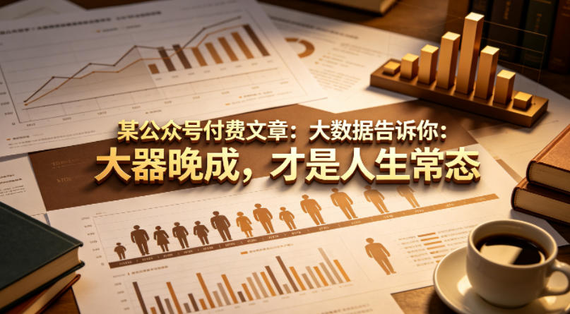 某公众号付费文章：大数据告诉你：大器晚成，才是人生常态-heixxmi