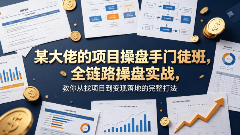 某大佬的项目操盘手门徒班，全链路操盘实战，教你从找项目到变现落地的完整打法-heixxmi