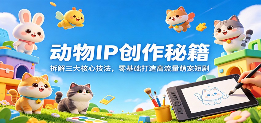 动物IP创作秘籍：拆解三大核心技法，零基础打造高流量萌宠短剧-heixxmi