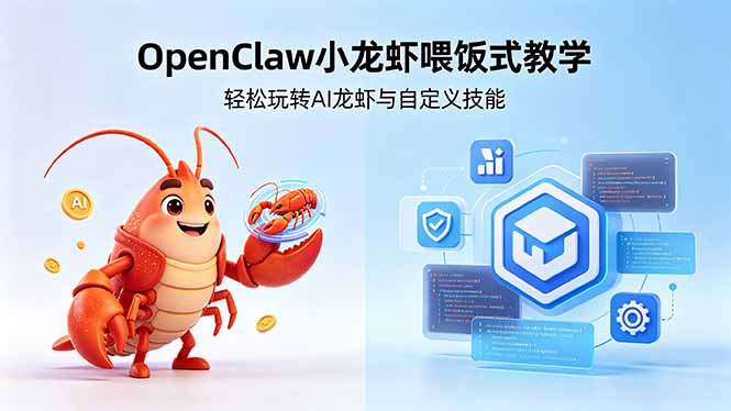 不用懂技术！OpenClaw小龙虾喂饭式教学，轻松玩转AI龙虾与自定义技能-heixxmi
