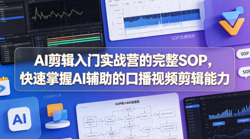 AI剪辑入门实战营的完整SOP，快速掌握AI辅助的口播视频剪辑能力-heixxmi