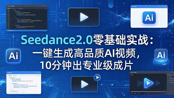 Seedance2.0零基础实战：一键生成高品质AI视频，10分钟出专业级成片-heixxmi