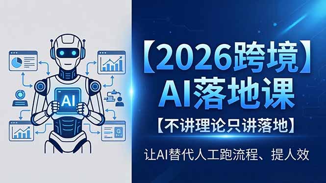 2026跨境AI落地课，不讲理论只讲落地，让AI替代人工跑流程、提人效-heixxmi